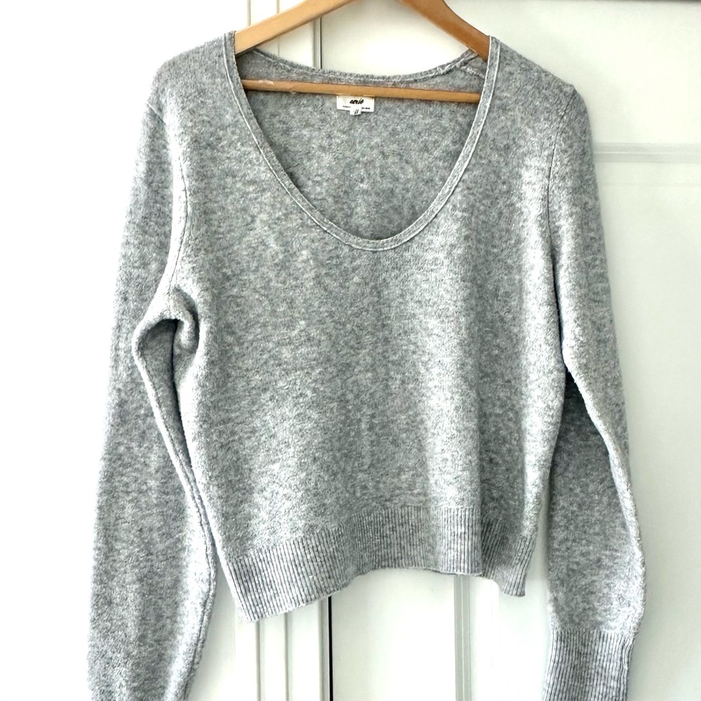 Aerie Gray Women's Cropped Sweater